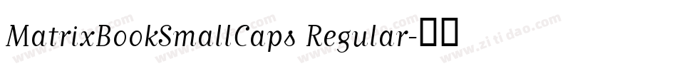 MatrixBookSmallCaps Regular字体转换